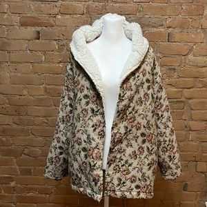Entro fully lined tapestry Sherpa jacket